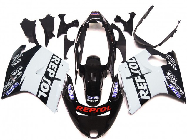 White Repsol Gloss 1996-2007 Honda CBR1100XX Motorcycle Fairing