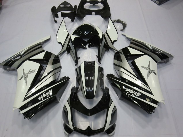 White Silver Star 2008-2012 Kawasaki Ninja 250 Motorcycle Fairing