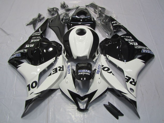 White and Black Repsol 2009-2012 Honda CBR600RR Motorcycle Fairing