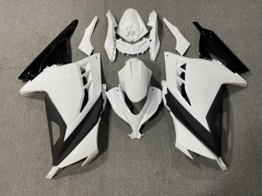 White and Black Sharp Gloss 2013-2018 Kawasaki Ninja 300 Motorcycle Fairing