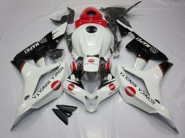 White and Red KM 2007-2008 Honda CBR600RR Motorcycle Fairing