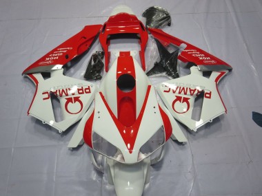 White and Red Pramac 2003-2004 Honda CBR600RR Motorcycle Fairing