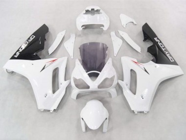 White w Black lowers 2006-2008 Triumph Daytona 675 Motorcycle Fairing